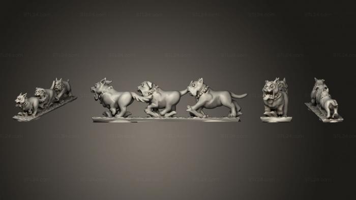 Figurines simple (warhounds pack hounds strip 3, STKPR_3033) 3D models for cnc