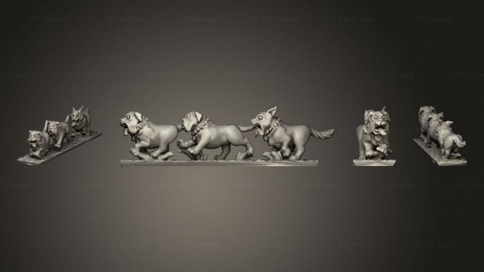 Figurines simple (warhounds pack hounds strip 4, STKPR_3034) 3D models for cnc