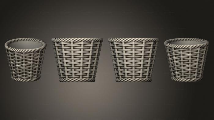 Figurines simple (woven planter, STKPR_3045) 3D models for cnc