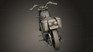 Figurines simple (Anika and Motor Figure Bike Back, STKPR_3168) 3D models for cnc