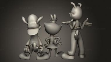 Figurines simple (Animaniacs all, STKPR_3176) 3D models for cnc