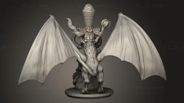 Figurines simple (Ankylo Magma Sorcerer on Lammasu, STKPR_3208) 3D models for cnc