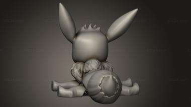 Figurines simple (Eeveelution Eevee, STKPR_3258) 3D models for cnc