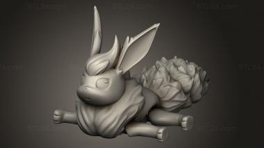 Figurines simple (Eeveelution Flareon, STKPR_3259) 3D models for cnc