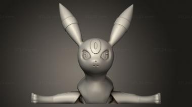 Figurines simple (Eeveelution Umbreon, STKPR_3263) 3D models for cnc