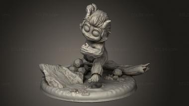 Figurines simple (BABY YETI THROWING, STKPR_3316) 3D models for cnc