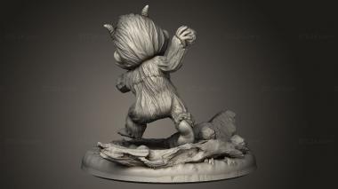 Figurines simple (BABY YETI THROWING, STKPR_3316) 3D models for cnc