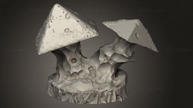 Figurines simple (Backer Gifts Pyramid Mushrooms, STKPR_3332) 3D models for cnc