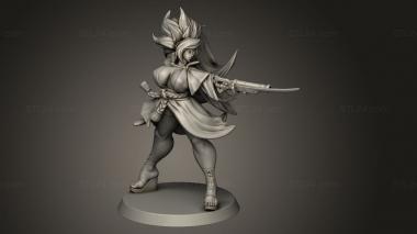 Figurines simple (Baiken Rewards Pear Force One with outfit bangs, STKPR_3336) 3D models for cnc