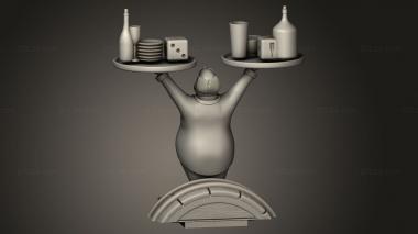 Figurines simple (Balance Butler Barrel, STKPR_3337) 3D models for cnc