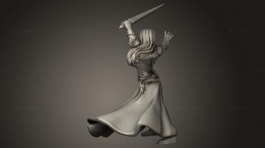 Figurines simple (Battlemages and Spellblades Female Mage, STKPR_3373) 3D models for cnc