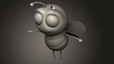 Figurines simple (bee, STKPR_3392) 3D models for cnc