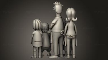 Figurines simple (belcher family, STKPR_3404) 3D models for cnc