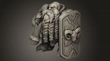 Figurines simple (Box Dwarf White Beard, STKPR_3535) 3D models for cnc