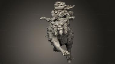 Figurines simple (Goblins Characters Mounted goblin archer, STKPR_3579) 3D models for cnc