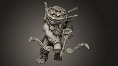 Figurines simple (Goblins goblin archer hooded ps, STKPR_3582) 3D models for cnc