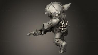 Figurines simple (Goblins goblin archer hooded ps, STKPR_3582) 3D models for cnc