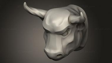 Figurines simple (Bull bulls, STKPR_3606) 3D models for cnc