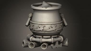 Figurines simple (Candle Maker Cauldron, STKPR_3651) 3D models for cnc