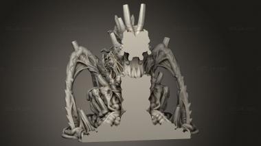 Figurines simple (BIG MONSTER MUTATION BACK, STKPR_3691) 3D models for cnc