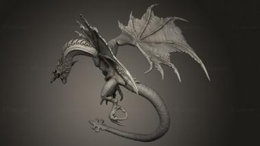 Figurines simple (Cerulean Dragon, STKPR_3703) 3D models for cnc