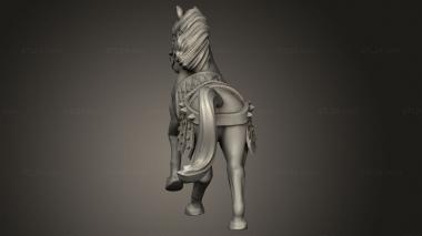 Figurines simple (Chariot Horse, STKPR_3732) 3D models for cnc