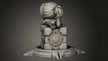 Figurines simple (Chibi Chell from Portal, STKPR_3754) 3D models for cnc