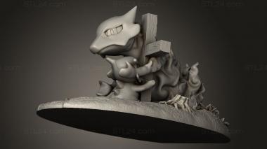 Figurines simple (Cubone Diorama statue, STKPR_3888) 3D models for cnc