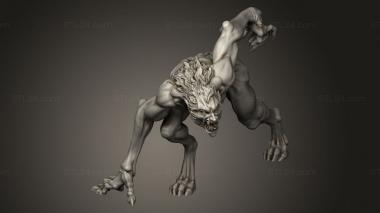 Figurines simple (Cryptids Wolfman, STKPR_3928) 3D models for cnc