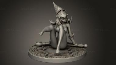 Figurines simple (Dark Magician Girl Yu Gi Oh NSFW, STKPR_3951) 3D models for cnc