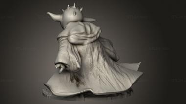 Figurines simple (Darth Yaddle Yoda, STKPR_3972) 3D models for cnc