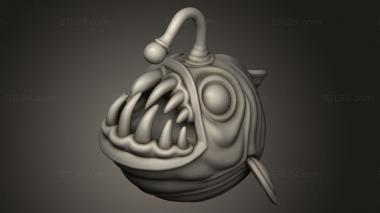 Figurines simple (Deep Sea Creatures Creature Angler Fish, STKPR_3990) 3D models for cnc