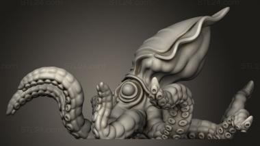 Figurines simple (Deep Sea Creatures Kraken, STKPR_3991) 3D models for cnc