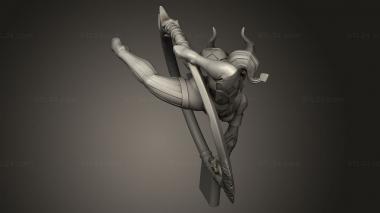 Figurines simple (Demonic acrobat figure, STKPR_4006) 3D models for cnc