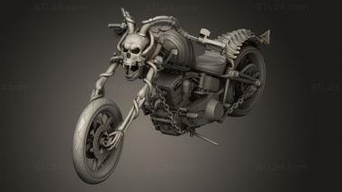 Статуэтки упрощенные (Статуя мотоцикла Devil Chopper, STKPR_4020) 3D модель для ЧПУ станка