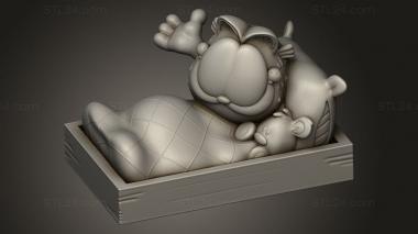 Figurines simple (Disenchantment Diorama and Garfield in Bed, STKPR_4059) 3D models for cnc