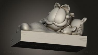 Figurines simple (Disenchantment Diorama and Garfield in Bed, STKPR_4059) 3D models for cnc