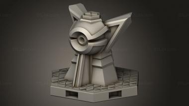 Figurines simple (Tile Hex Turret, STKPR_4139) 3D models for cnc