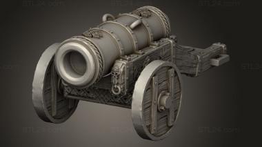 Figurines simple (Dwarf Cannons Bombard Cannon, STKPR_4182) 3D models for cnc