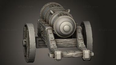 Figurines simple (Dwarf Cannons Bombard Cannon, STKPR_4182) 3D models for cnc