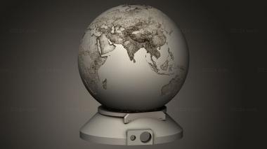 Figurines simple (Earth Globe Lamp, STKPR_4207) 3D models for cnc