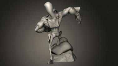 Figurines simple (Earthworm Jim EWJ Back, STKPR_4208) 3D models for cnc