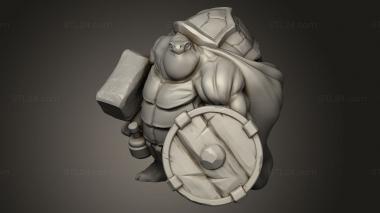 Figurines simple (Epics Stuff Tortle Cleric, STKPR_4262) 3D models for cnc