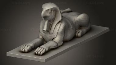 Figurines simple (Falcon Sphinx, STKPR_4313) 3D models for cnc