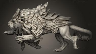 Figurines simple (feb Fantasy Lion, STKPR_4344) 3D models for cnc