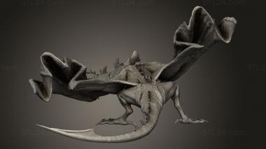 Figurines simple (Fell Beast Wyvern, STKPR_4354) 3D models for cnc