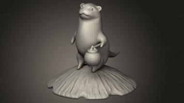 Figurines simple (Otter Otter, STKPR_4365) 3D models for cnc