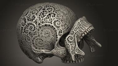 Figurines simple (Filigree Anatomical Skull, STKPR_4370) 3D models for cnc