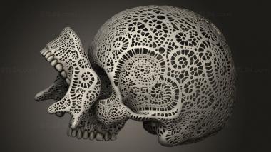 Figurines simple (Filigree Anatomical Skull, STKPR_4370) 3D models for cnc