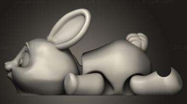 Figurines simple (Flexi Animals Bunny, STKPR_4391) 3D models for cnc